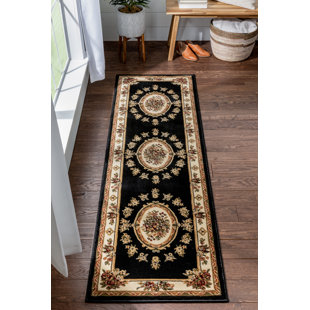 WELL WOVEN Timeless Traditional Tufted Black/Beige Rug