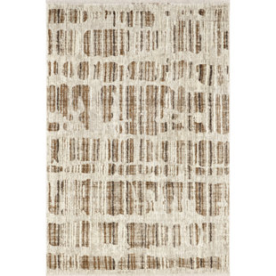 Prabal Gurung x Rugs USA Lafayette Abstract Striped Beige Area Rug