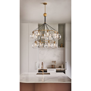 HINKLEY Skye Eighteen-Light Two-Tier Globe Chandelier by Lisa McDennon