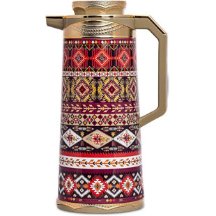 SAFURA Stainless Metal Coffee Carafe Insulated – Vacuum Water Flask Coffee Carafe For Keeping Hot & Cold Liquids Double Wall (1.9 L)