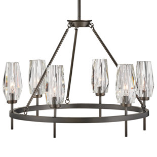 HINKLEY Ana 6 - Light Dimmable Wagon Wheel Chandelier
