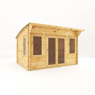 MERCIA GARDEN PRODUCTS Mercia 4m x 3m Curved Roof Log Cabin (44mm)