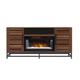 GREENTOUCH HOME TV Stand for TVs up to 65" with Electric Fireplace Included
