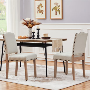 YAHEETECH color Upholstered Dining Chair (Set of 2)