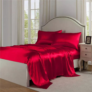 NY TEXTILE HAUS 4-Piece Soft & Silk feel Satin Sheet Set