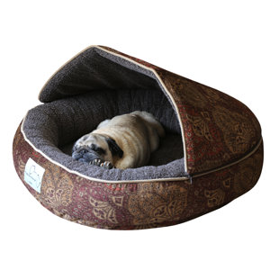 Floppy Ears Design Microfiber and Fleece Hooded Pet Bed