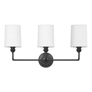 SIGNATURE HARDWARE Poplin 3 - Light 22" Wide Bathroom Vanity Light