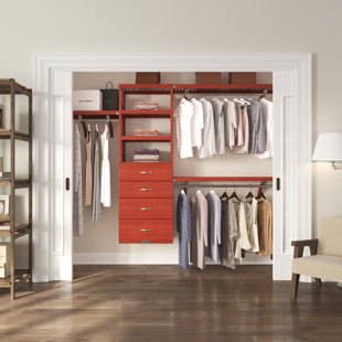John Louis Home Solid Wood Walk-In Closet System with 4-Drawers