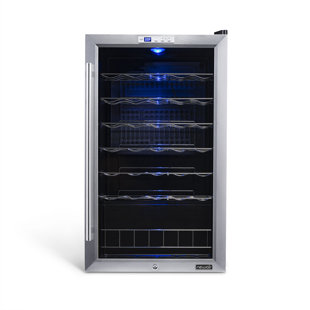 NEWAIR 33 Bottle Compressor Wine Cooler, Stainless Steel