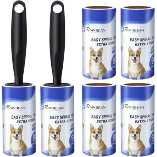 LEANN WALL WHISPERERS Pet Hair Lint Rollers - 540 Sheets, 6 Refills, 2 Upgraded Handle