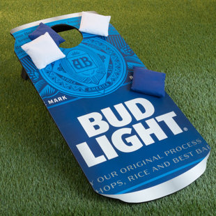 Trademark Games Bud Light Can Manufactured Wood Cornhole Board Set