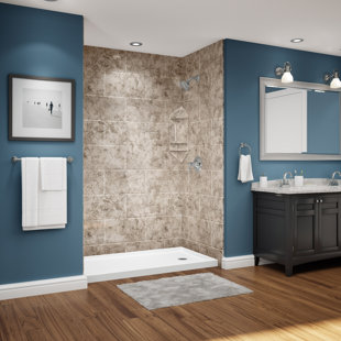 AVORA BATH 11x20 Tile RidgeStone Acrylic Alcove Shower Walls