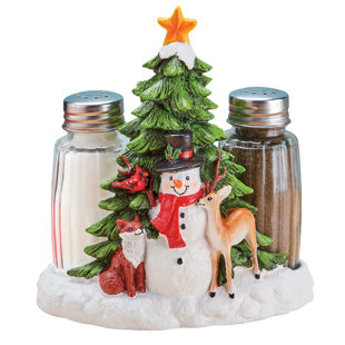 WINSTON BRANDS Snowman And Friends Salt And Pepper Set