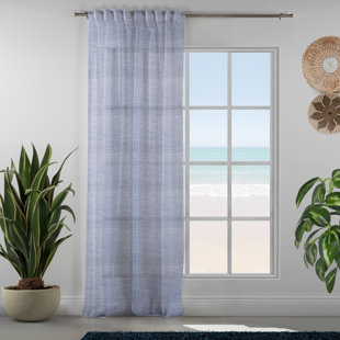 LILIJAN HOME & CURTAIN 100% Linen Sheer Curtain Panel