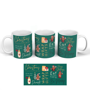 GLOBAL DESIGNS FENTON LTD To Do List Festive Gonks Ceramic Classic Mug