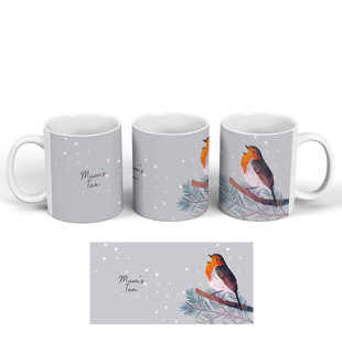 GLOBAL DESIGNS FENTON LTD Mums Tea Festive Robin Christmas Ceramic Classic Mug