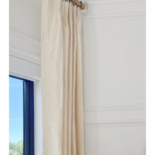 AD COUTURE HOME Grand Duchess Silk Dupioni Thermal Blackout Pinch Pleated Curtain Panel