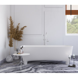 CASTELLOUSA Coronado 71" x 32" Freestanding Soaking Solid Surface Bathtub