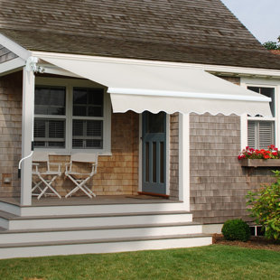 DIENSWEEK Patio Awning Retractable 96" x84" Fully Assembled Manual Commercial Grade