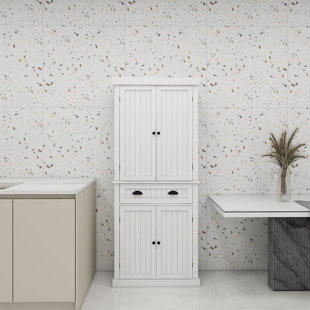 WILDON HOME® Audriel Freestanding Linen Cabinet