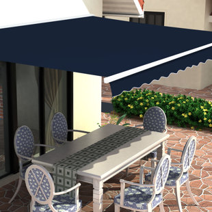 Diensweek 180 W x 120 D Navy Blue Cover Retractable