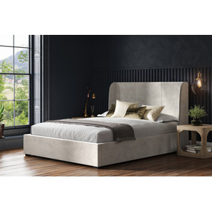 EMPORIA BEDS Oakham Light Grey Velvet Ottoman Bed