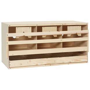 TUCKER MURPHY PET™ Chicken Laying Nest with Compartments Hen Nesting Boxes Solid Wood Pine