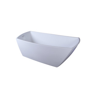 ELEGANT LIGHTING Brock 67'' x 31'' Freestanding Soaking Acrylic Bathtub