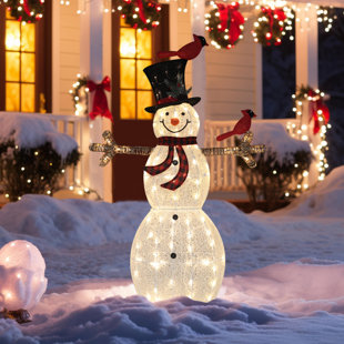 THE TWILLERY CO.® Gutierrez Snowman with Top Hat Christmas Lighted Display