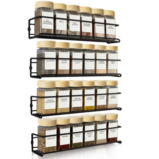 PREP & SAVOUR Wall/ Under Cabinet Mounted Spice Rack