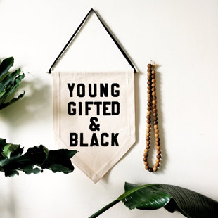RAYO & HONEY Canvas Young Gifted & Black Wall Hanging