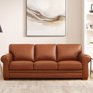 HYDELINE 95'' Leather Sofa