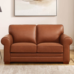 HYDELINE 70'' Leather Loveseat