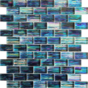 TILESANDDECO Sapphire Ocean 1"x2" Glass Tile
