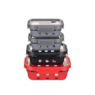 Genicook Borosilicate Glass 4 Container Food Storage Set