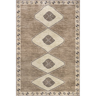 Lauren Liess x Rugs USA Fennel Diamond Machine Washable Area Rug
