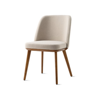 CALLIGARIS Foyer Upholstered Chair with Wooden Base (Set of 2)