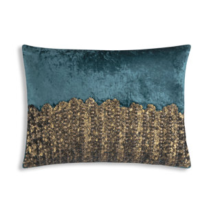 MARIE BURGOS DESIGN Adana Rectangular Velvet Pillow Cover & Insert