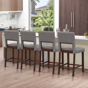 RED BARREL STUDIO® Counter Stool with Solid Wood Frame