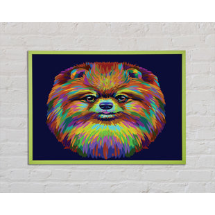 BOHOLIVING Bosada Big Fluffy Pomeranian - Einzelner Bilderrahmen Kunstdrucke