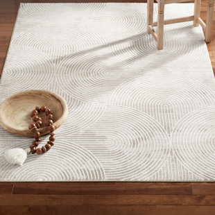TOWN & COUNTRY LIVING TOWN & COUNTRY Luxe Maya Soft Arches Neutral Indoor Area Rug with High-Low Texture, Ivory/Greige