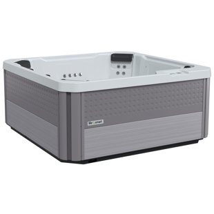 LIFESMART SPAS AND SAUNAS Lifesmart Spas Acacia 230 Volt 7-Person 40-Jet Acrylic Square Hot Tub with Ozonator