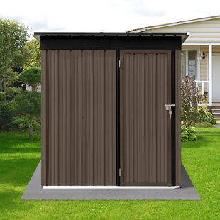 WUUDI 5 ft. W x 4 ft. D Aluminum Lean-to Tool Shed