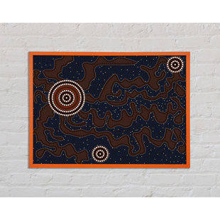 BOHOLIVING Aborigine-Muster 3 - Einzelne Bilderrahmen Kunstdrucke