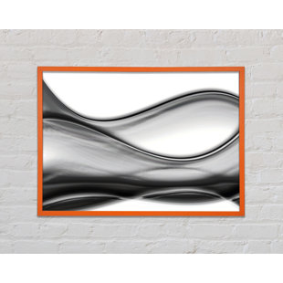 PERSPECTIONS Gerahmtes Leinwandbild Grey Swirls