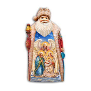 G DEBREKHT Christmas Figurine in Red/Brown/Blue/Yellow