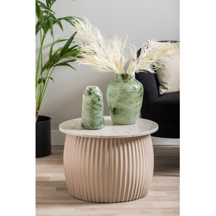 LEITMOTIV Coffee Table Luscious Gray Marble, Black Frame