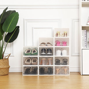 REBRILLIANT 12 Pack Shoe Storage Box