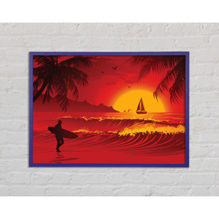 KÜSTENHAUS Surfers Dream - Einzelner Bilderrahmen Kunstdrucke
