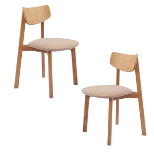 DAIVA CASA Vega Cotton Upholstered Side Chair (Set of 2)
